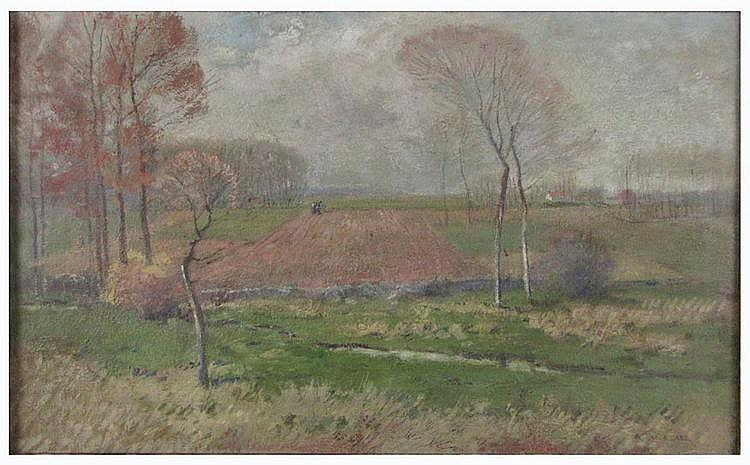 Early Spring, New Jersey, vintage artwork by Alexander Theobold Van Laer, 12x8" (A4) Poster