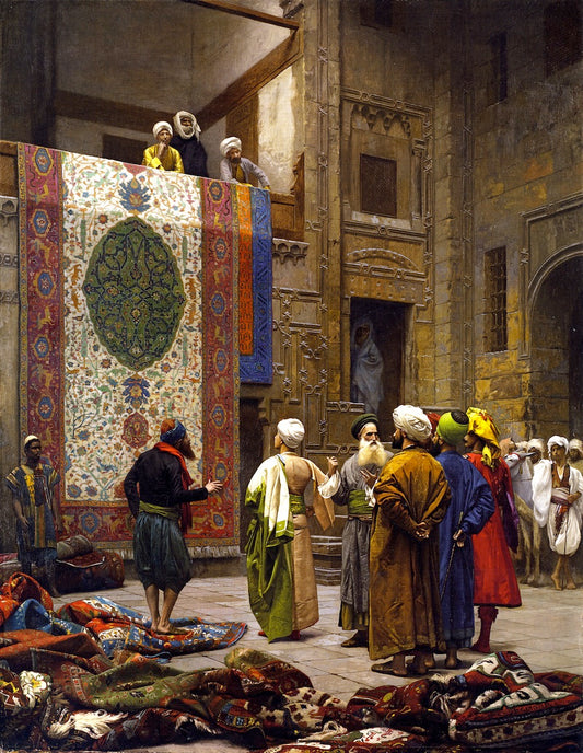 Carpet Merchant in Cairo, vintage artwork by Jean-Leon Gerôme, 12x8" (A4) Poster