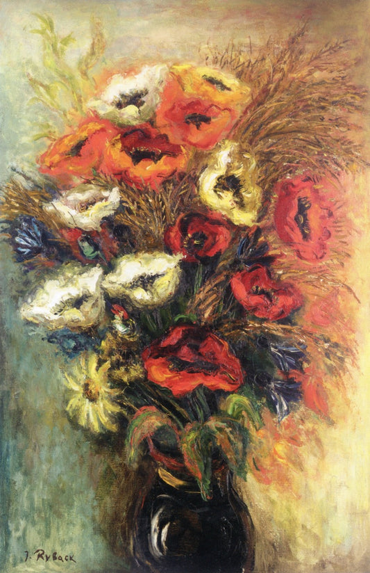 Wildflowers, vintage artwork by Issachar Ryback, 12x8" (A4) Poster