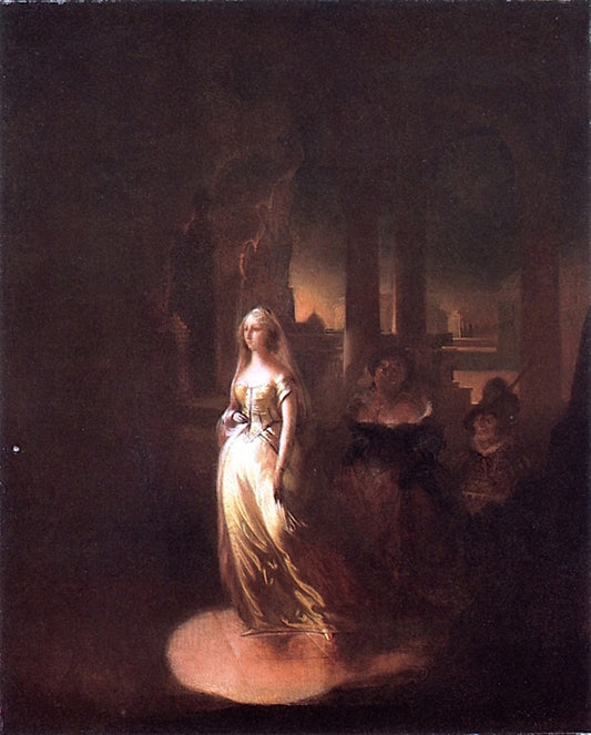 Juliet and the Nurse, vintage artwork by William Rimmer, A3 (16x12") Poster Print
