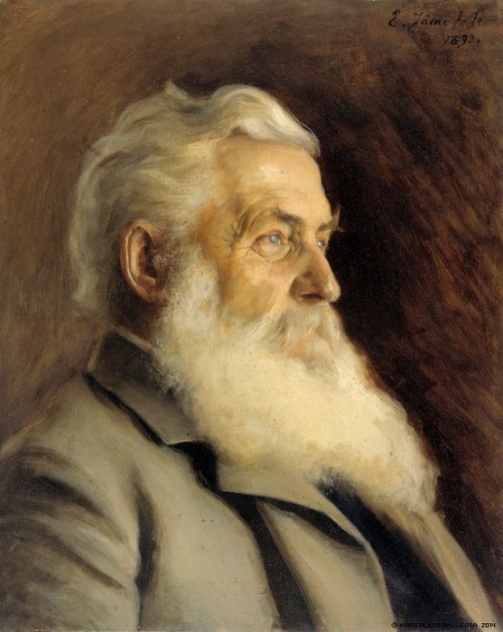 Portrait of Herr Ahnger, vintage artwork by Eero Järnefelt, 12x8" (A4) Poster