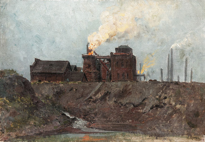 Blast furnace in Ruhrort by Walter Moras,A3(16x12")Poster