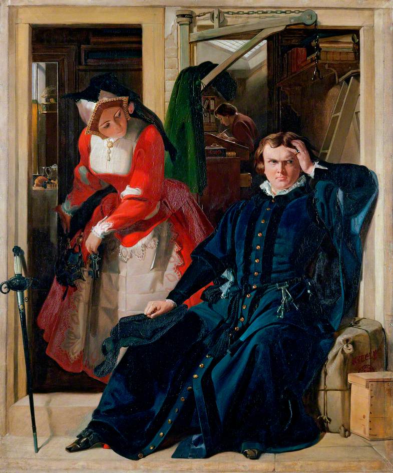 Scene from Ben Jonson's 'Every Man in His Humour', vintage artwork by Daniel Maclise, R.A., A3 (16x12") Poster Print