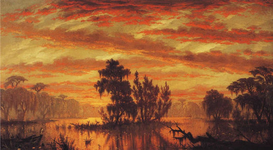 Bayou Plaquemines, vintage artwork by Joseph Rusling Meeker, 12x8" (A4) Poster