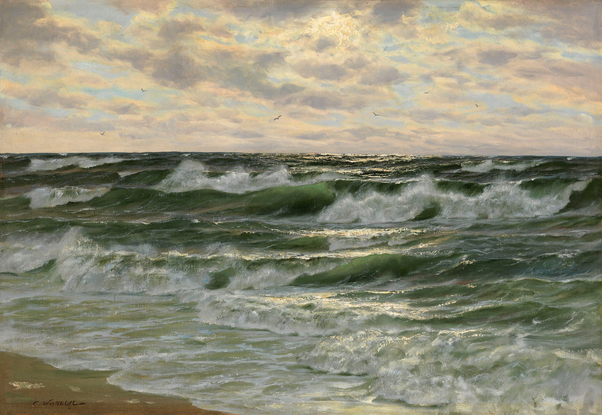 Rolling Waves by Konstantin Westchilov,16x12(A3) Poster