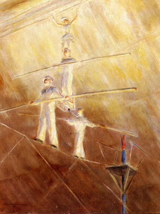 The Great Wallendas by John Steuart Curry,16x12(A3) Poster