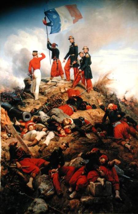 The taking of the Malakoff Redoubt, vintage artwork by Horace Vernet, A3 (16x12") Poster Print