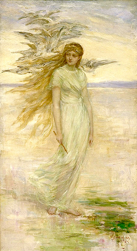 The Viking's Daughter, vintage artwork by Frederick Stuart Church, 12x8" (A4) Poster