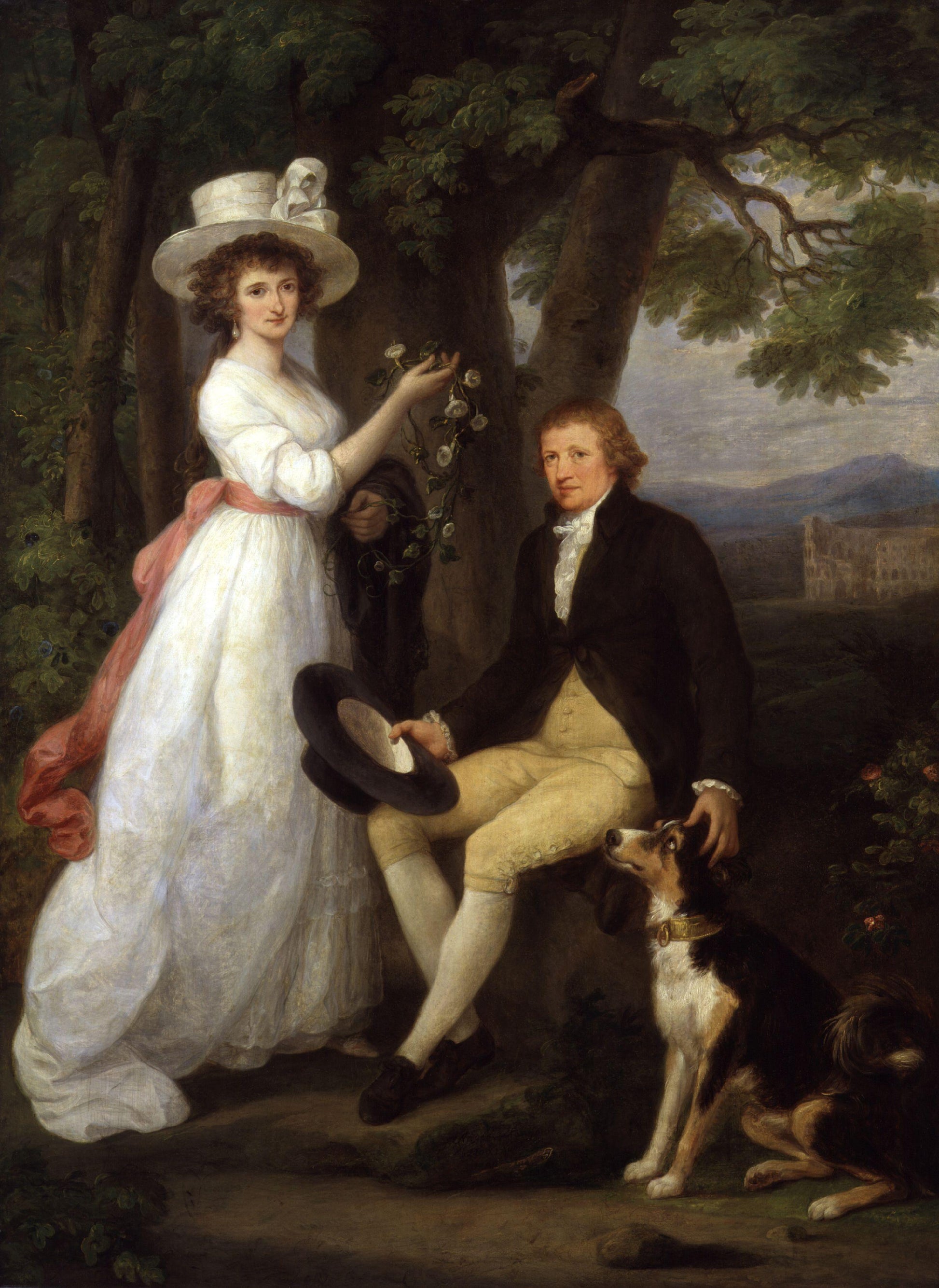Anna Maria Jenkins and Thomas Jenkins, vintage artwork by Angelica Kauffmann, 12x8" (A4) Poster
