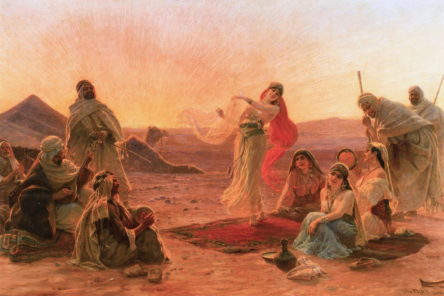 Dancing at Sunset by Otto Pilny,A3(16x12")Poster