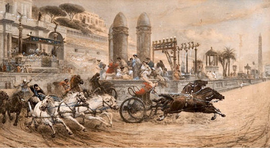 Honor to Ceasar on behalf of the winners, vintage artwork by Edouardo Ettore Forti, 12x8" (A4) Poster