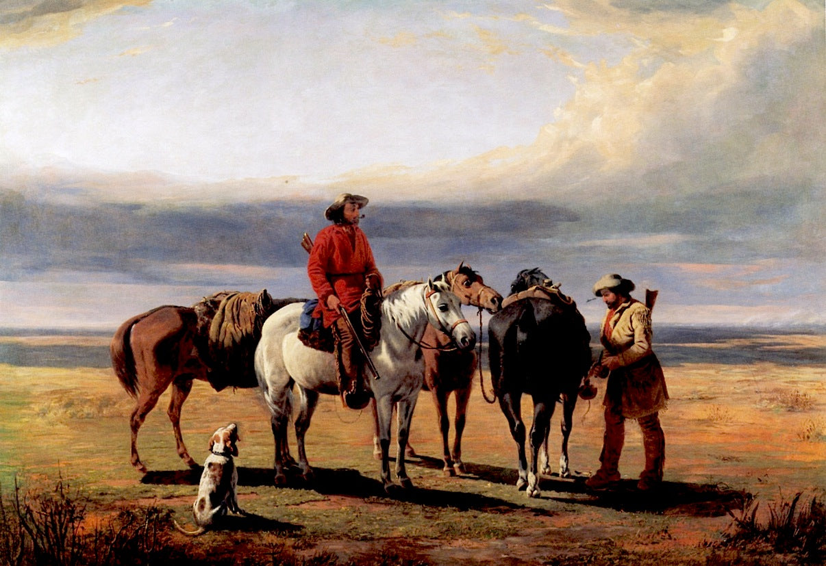 Halt on the Prairie, vintage artwork by William Tylee Ranney, A3 (16x12") Poster Print