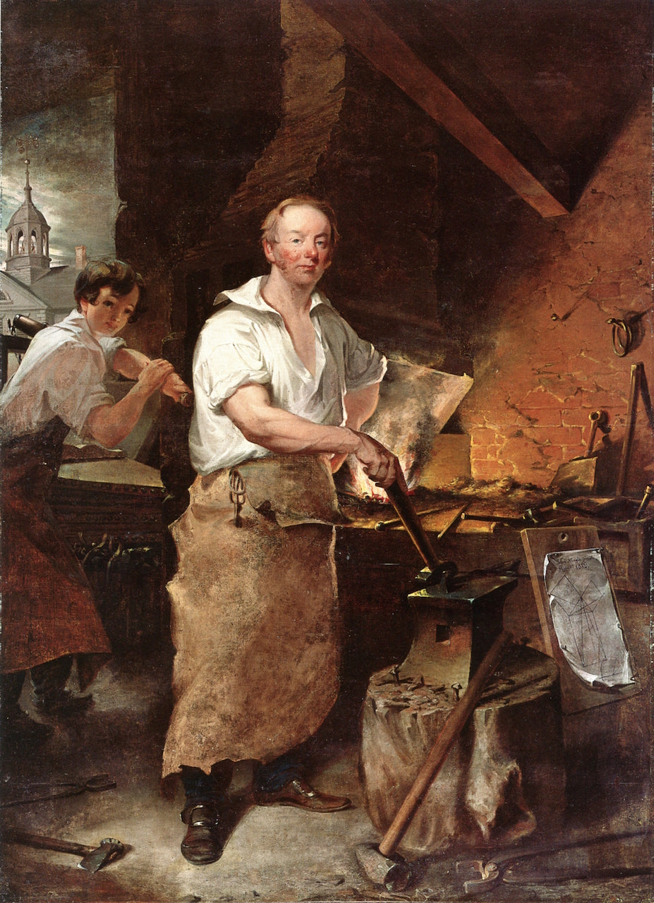 Pat Lyon at the Forge, vintage artwork by John Neagle, A3 (16x12") Poster Print