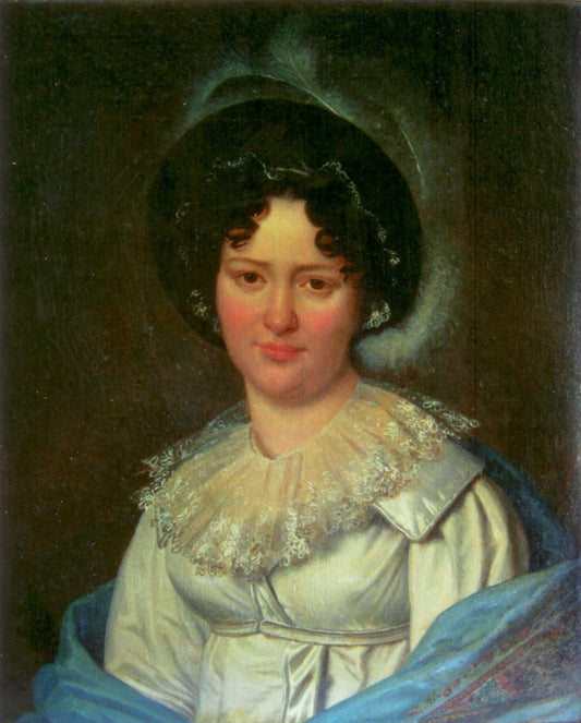 Portrait of Sofia Samarina, vintage artwork by Henri-François Riesener, 12x8" (A4) Poster