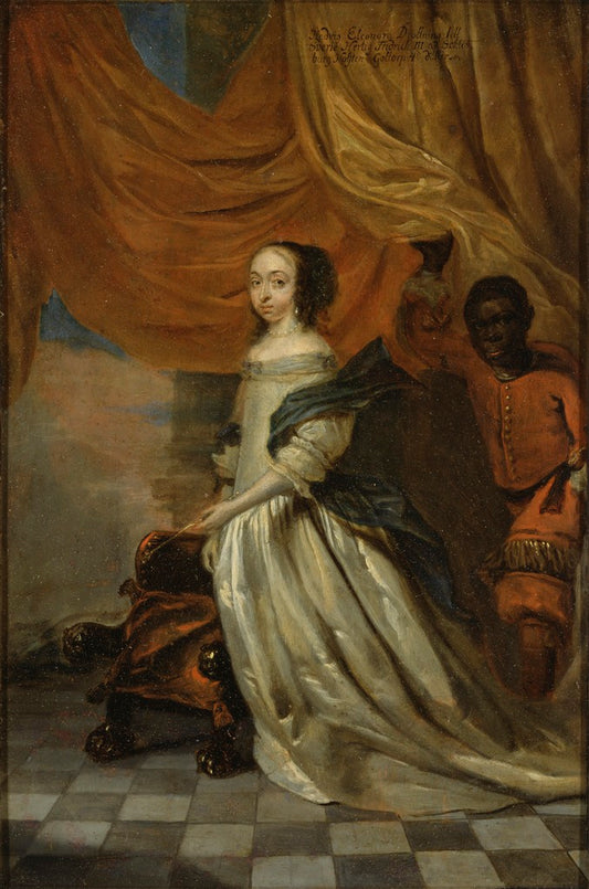 Hedvig Eleonora, Queen of Sweden, vintage artwork by Abraham Wuchters, 12x8" (A4) Poster