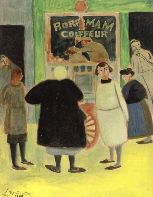 Borremam coiffeur, vintage artwork by Leon Spilliaert, 12x8" (A4) Poster