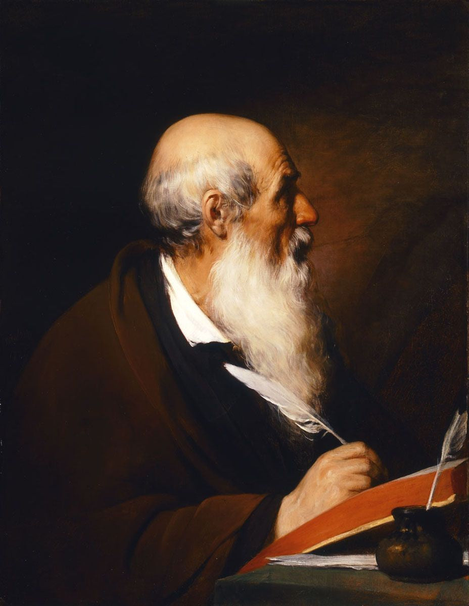 Writing Scientist, vintage artwork by Friedrich von Amerling, A3 (16x12") Poster Print