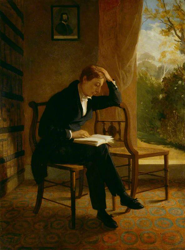 John Keats, vintage artwork by Joseph Severn, A3 (16x12") Poster Print
