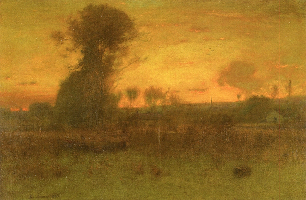 After Sundown, Montclair, New Jersey, vintage artwork by George Inness, 12x8" (A4) Poster