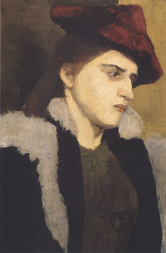 ortrait of a Young Lady in Red Hat by Paula Modersohn-Becker,16x12(A3) Poster