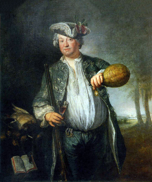 Dietrich Freiherr von Keyserlingk, vintage artwork by Antoine Pesne, 12x8" (A4) Poster