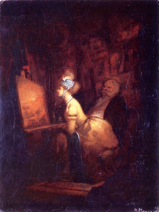 Picture Buyers, vintage artwork by William Rimmer, A3 (16x12") Poster Print