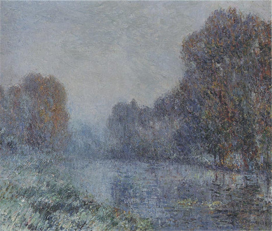By the Eure River - Hoarfrost by Gustave Loiseau,A3(16x12")Poster