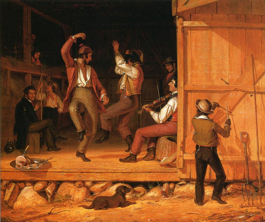 Dance of the Haymakers, vintage artwork by William Sidney Mount, A3 (16x12") Poster Print