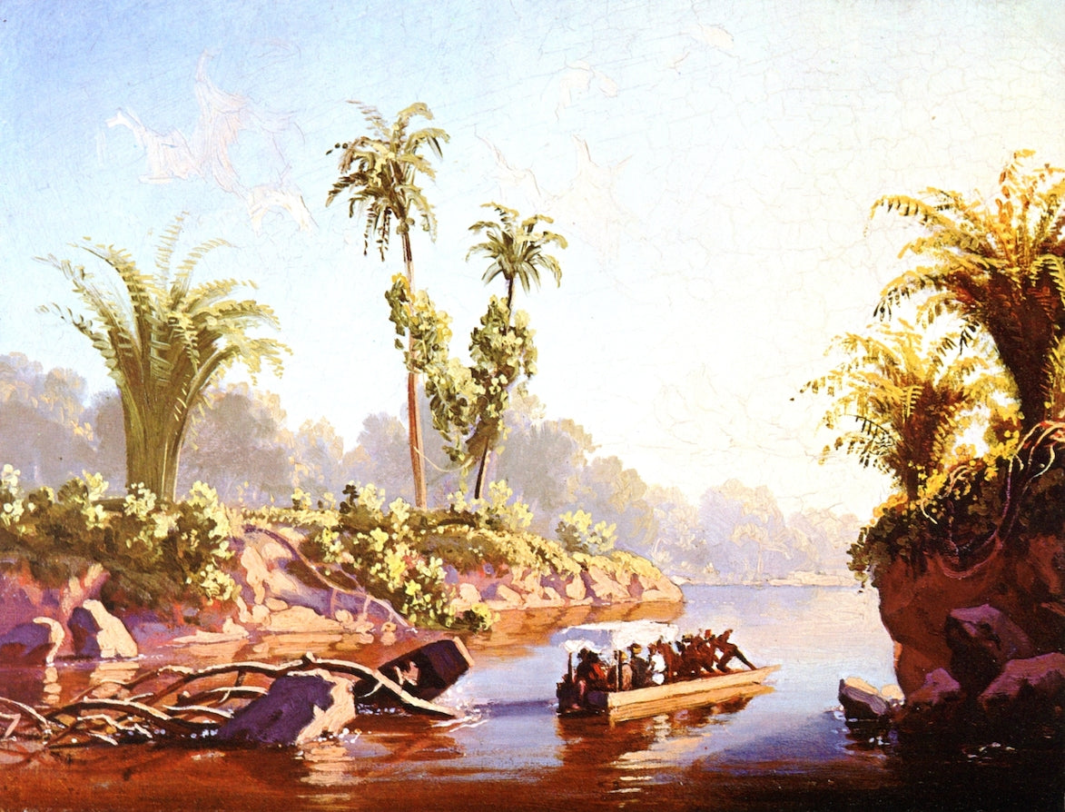 Chargres River Scene, vintage artwork by Charles Christian Nahl, A3 (16x12") Poster Print