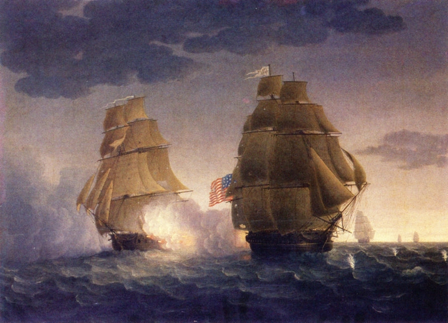 Escape of HMS , vintage artwork by James E. Buttersworth, A3 (16x12") Poster Print
