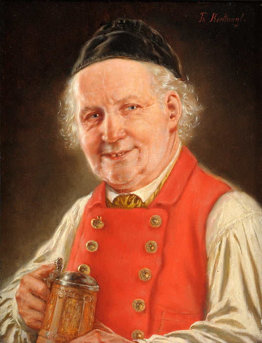 A Man of Pleasure, vintage artwork by Theodor Recknagel, 12x8" (A4) Poster