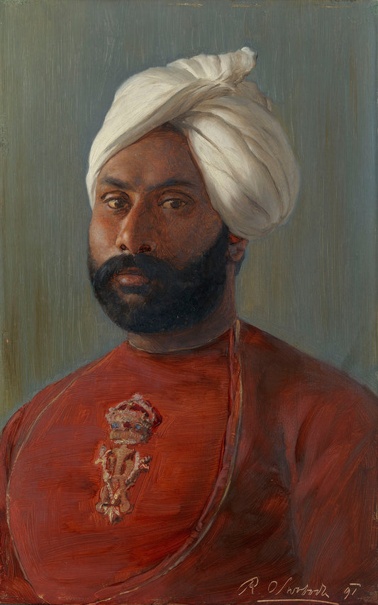 Ahmad Khan (d. 1914), vintage artwork by Rudolph Swoboda, A3 (16x12") Poster Print