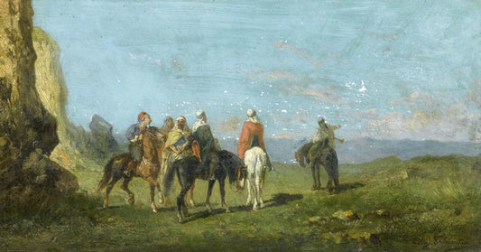 Cavaliers orientaux (Oriental Riders), vintage artwork by Eugène Fromentin, A3 (16x12") Poster Print