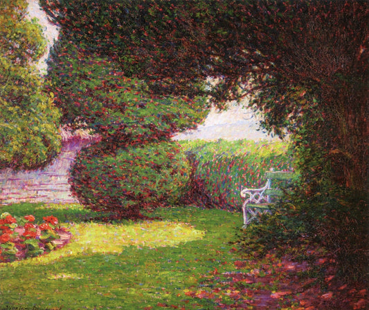A Corner of the Garden, vintage artwork by Wynford Dewhurst, 12x8" (A4) Poster