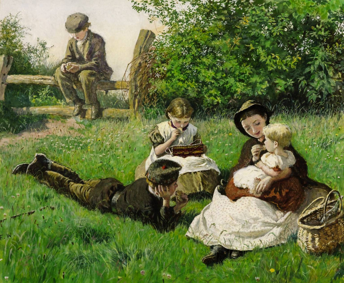 Refreshment, vintage artwork by Frederick Walker, 12x8" (A4) Poster