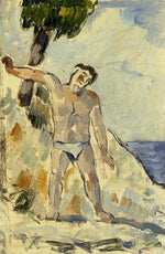 Bather with Arms Spread, vintage artwork by Paul Cezanne, 12x8" (A4) Poster