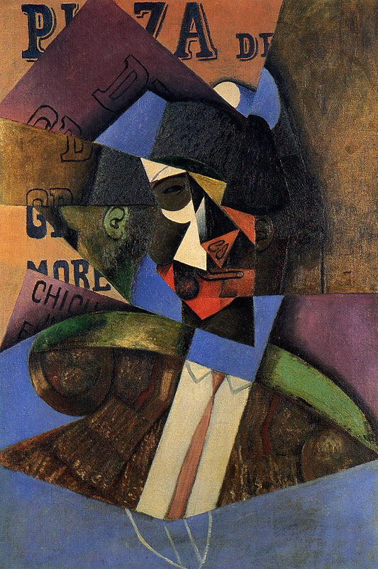 The Bull Fighter, vintage artwork by Juan Gris, 12x8" (A4) Poster