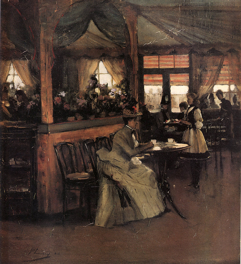 A Cup of Chocolate by Sir John Lavery, R.A.,A3(16x12")Poster