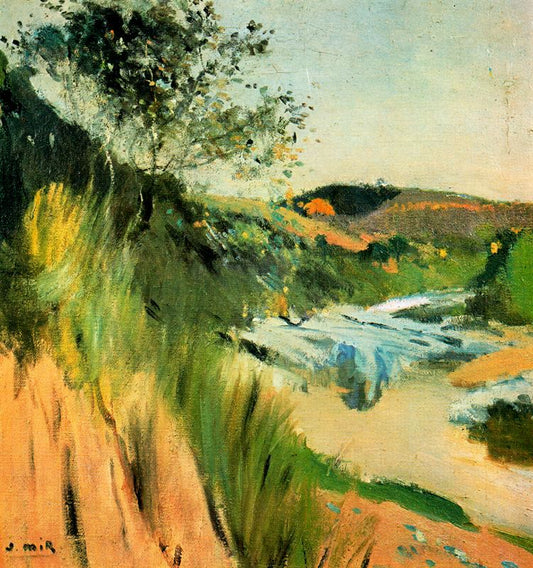 Márgenes de un río, vintage artwork by Joaquin Mir  Trinxet, 12x8" (A4) Poster