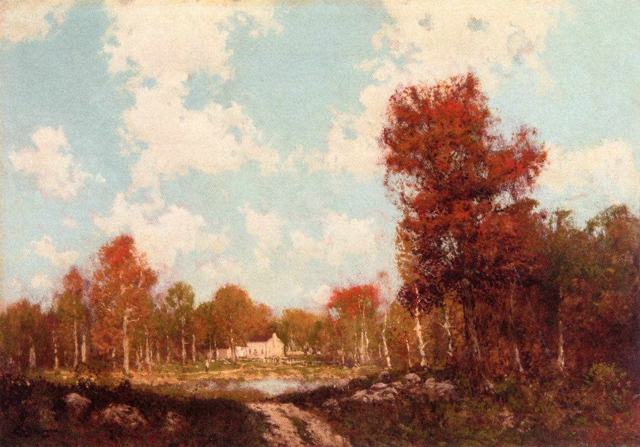 House in the Country, vintage artwork by Julian Onderdonk, 12x8" (A4) Poster