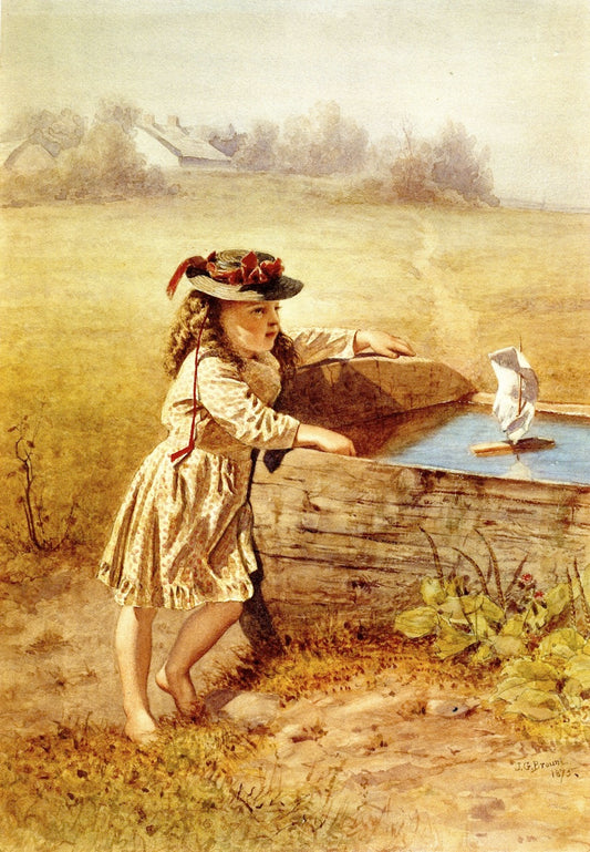 Fresh Water Sailor, vintage artwork by John George Brown, 12x8" (A4) Poster