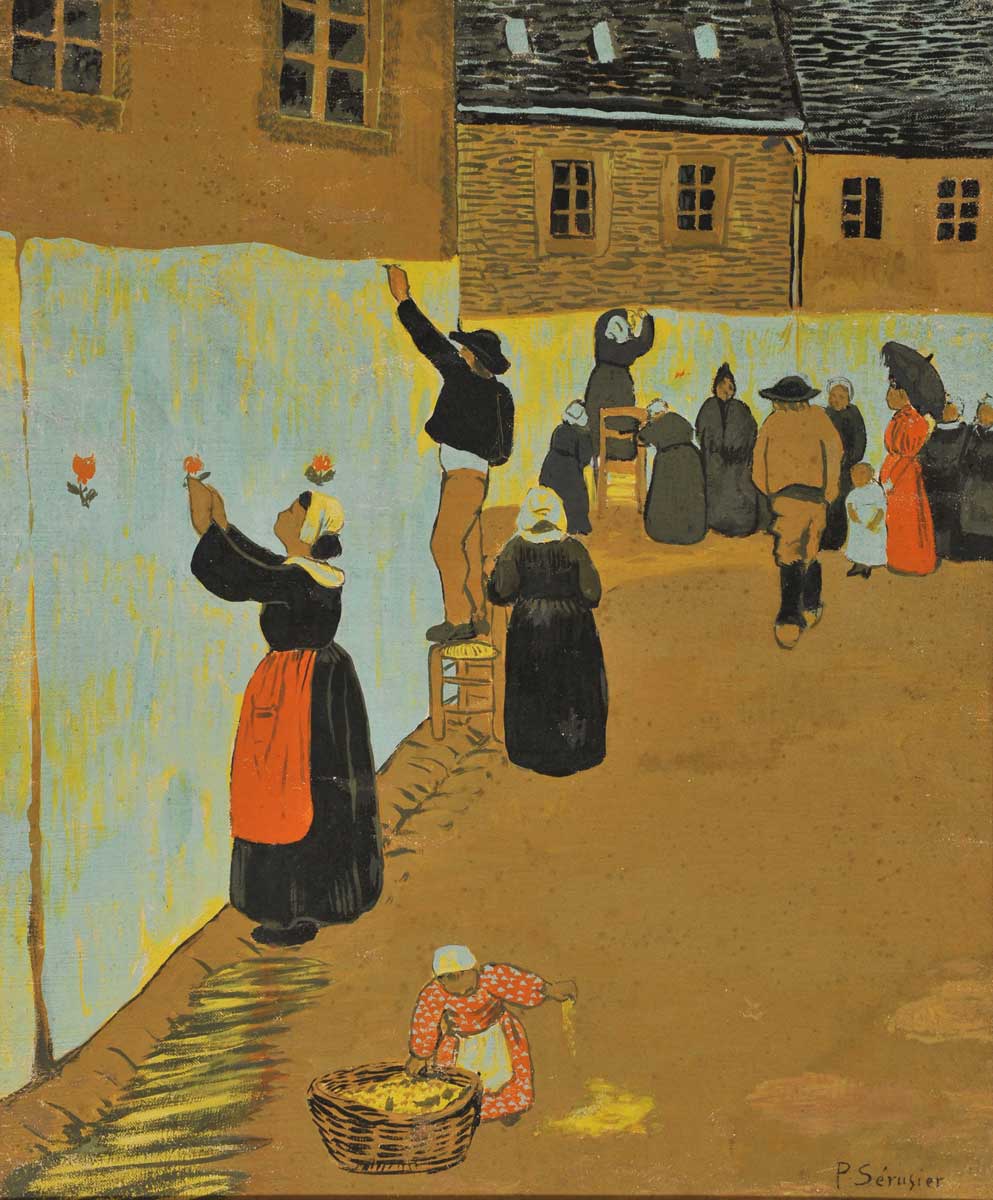 La Fête-Dieu à Huelgoat, vintage artwork by Paul Serusier, 12x8" (A4) Poster