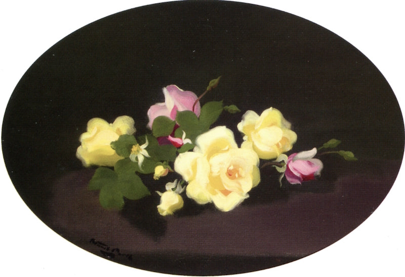Still Life with Pink and Yellow Roses by James Stuart Park,A3(16x12")Poster