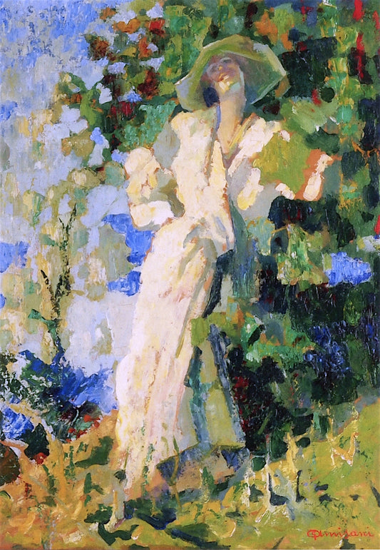 dy Sitting in the Sun in front of a Bush by Giuseppe Amisani,16x12(A3) Poster