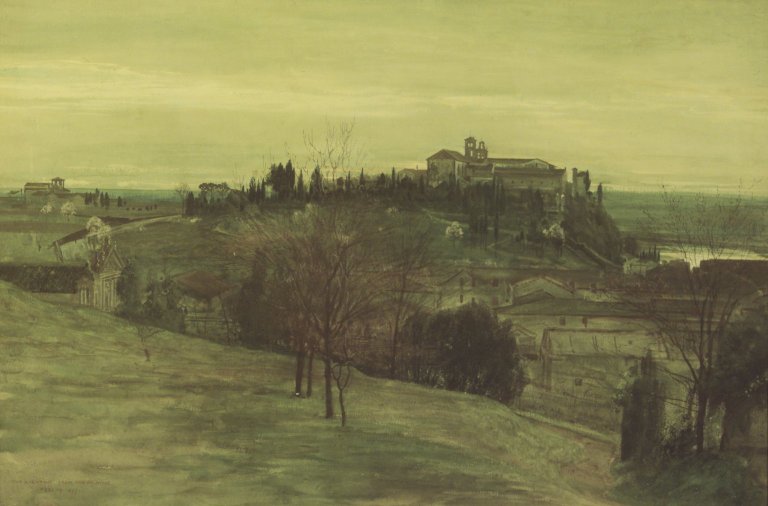 The Aventine from the Palatine, vintage artwork by Walter Crane, 12x8" (A4) Poster