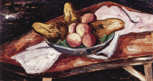 Bowl with Fruit, vintage artwork by Marsden Hartley, 12x8" (A4) Poster