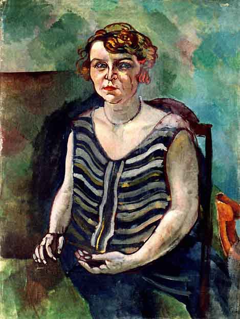 Pauline Baranoff-Rossine, the Artist's Wife, vintage artwork by Vladimir Baranoff-Rossine, 12x8" (A4) Poster