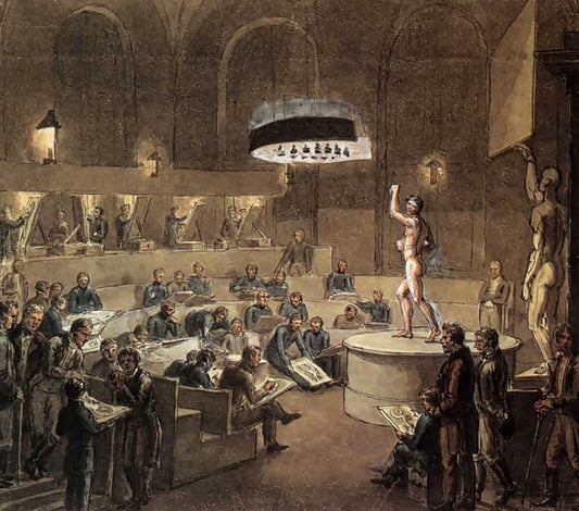 The Drawing Class, vintage artwork by Alexei Venetsianov, 12x8" (A4) Poster