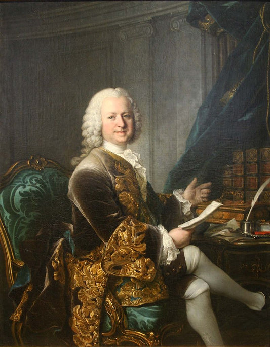 Portrait of Count of Saint-Florentin, vintage artwork by Louis Tocque, 12x8" (A4) Poster