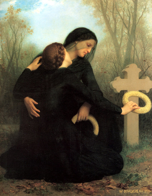 All Saints Day (large version), vintage artwork by William Bouguereau, 12x8" (A4) Poster